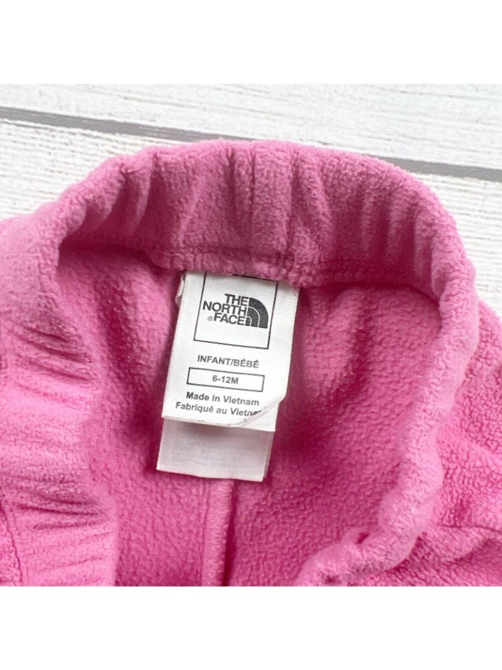 The North Face Baby Girls Fleece Pants Pink Warm Cozy 6-12 Months - Picture 2 of 3